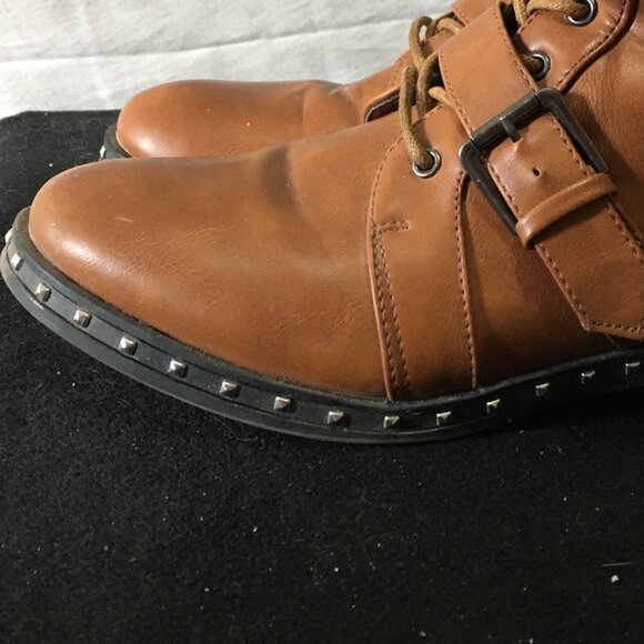 Qupid Lace up Strappy Boots - Picture 4 of 5